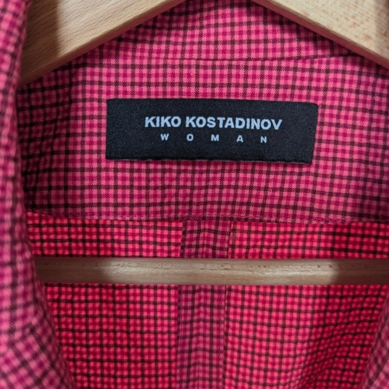 Kiko Kostadinov Woman Check Seersucker Jacket